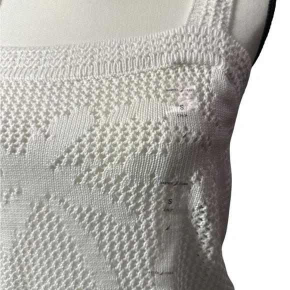 Nautica White Knit Tank Top with Palm Tree Design - Picture 2 of 5